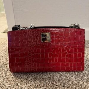 Miche Red Croc-Embossed Clutch